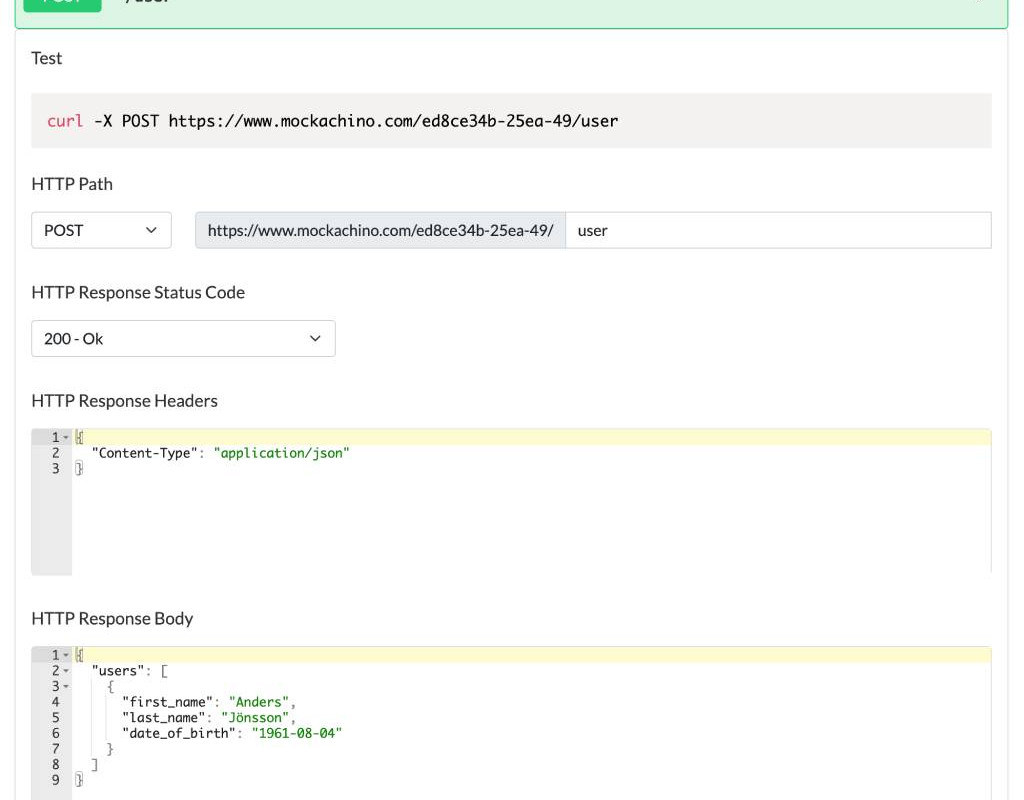 Skapa simpla testendpoints för API
